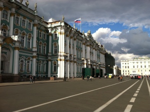 Outside of the Winter Palace (One of the six buildings in The Hermitage)